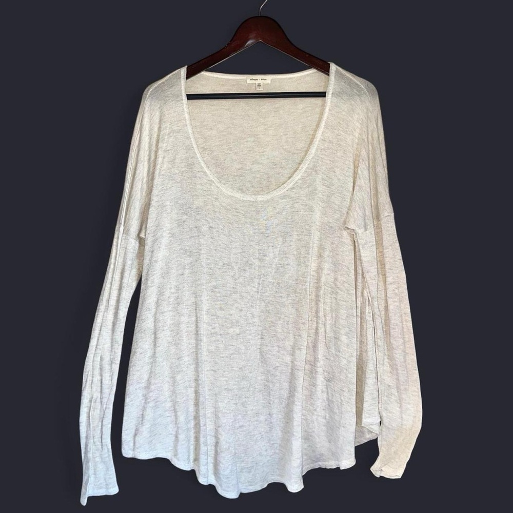 Silence + Noise UO Ivory Scoopneck Top Blouse